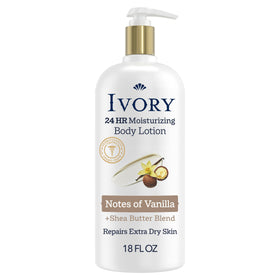 Ivory bottle front packaging shows brand and 24hr hydration benefit