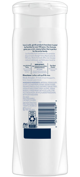 Ivory original ingredients panel and made in USA mark for transparency benefit