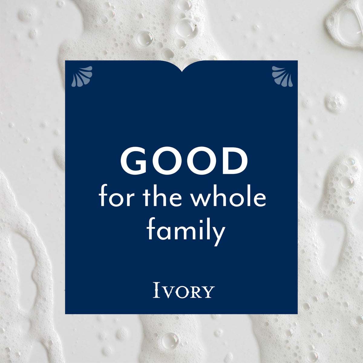 Ivory original creamy foam texture close-up for smooth rinse benefit