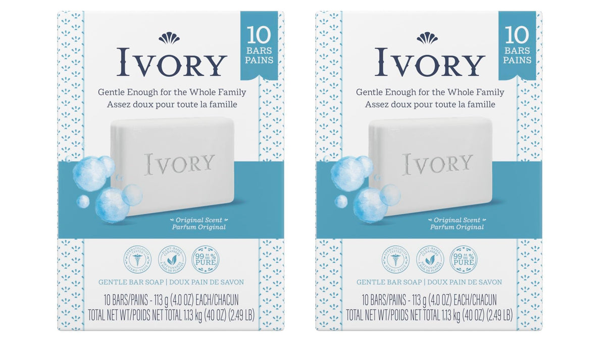Ivory pack front showing 20 bars and simple packaging for dependable supply