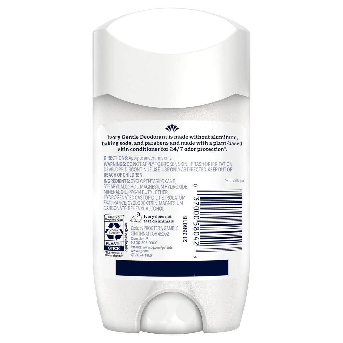 Pack of six Ivory deodorants stacked showing value and convenient supply