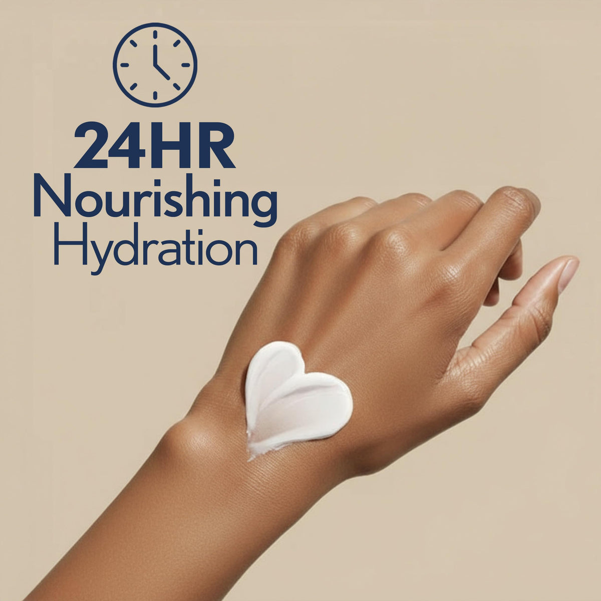 Ivory pump close-up with shea cream texture highlighting smooth dispensing benefit