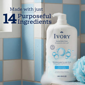 Ivory size scale bottle in hand showing large 35 oz value