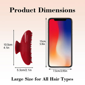 Ivyu cherry red clip in hand showing true size