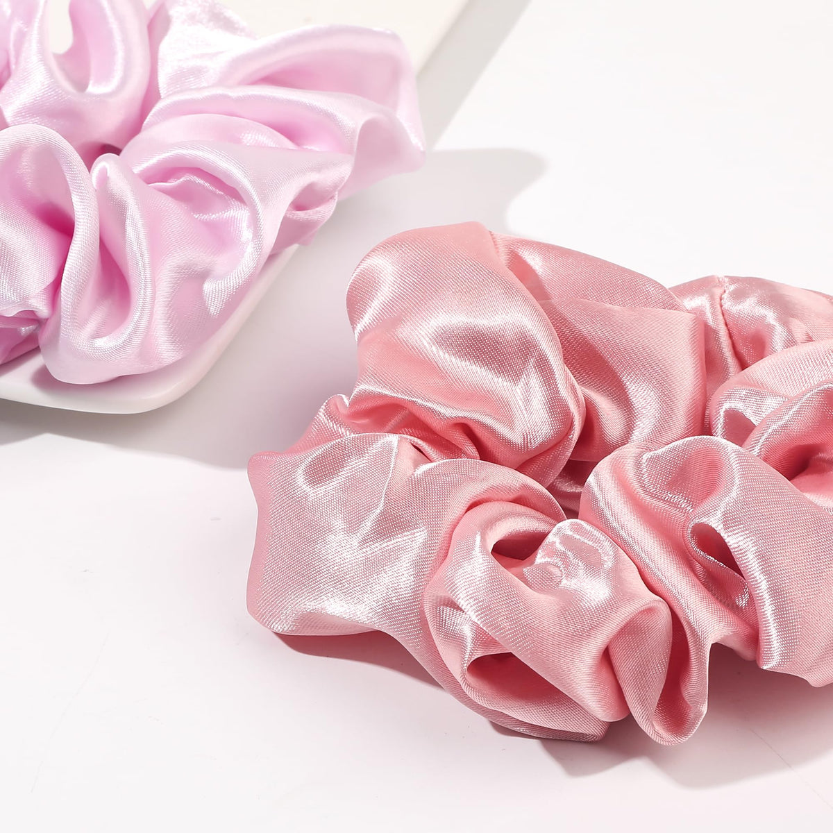 Ivyu satin close-up texture showing smooth fabric that reduces hair friction