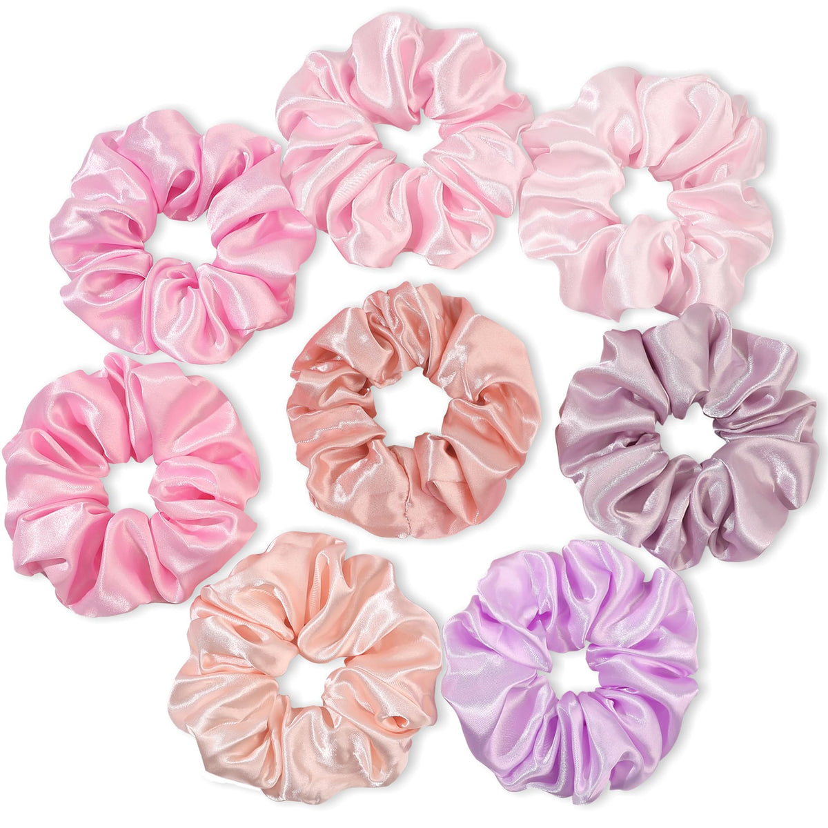 Ivyu front packaging showing set of satin scrunchies and color variety benefits styling