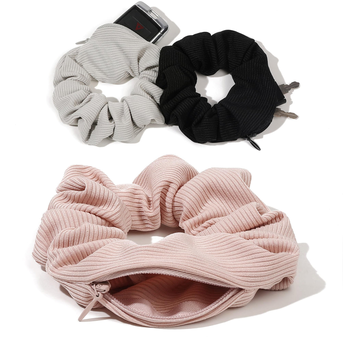 Ivyu scrunchie worn in ponytail demonstrating comfortable hold