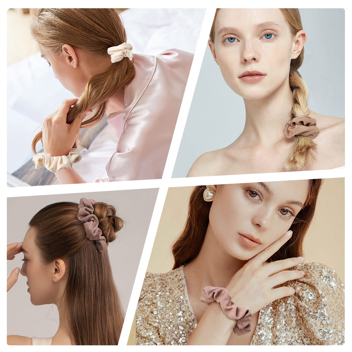 Ivyu scrunchie worn on wrist offering easy carry and quick styling