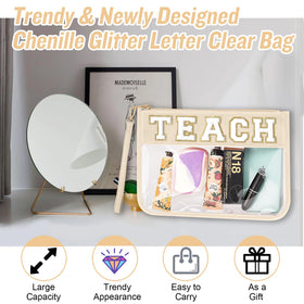 izuzta pouch on teacher desk with supplies showing gift-worthy, everyday usefulness