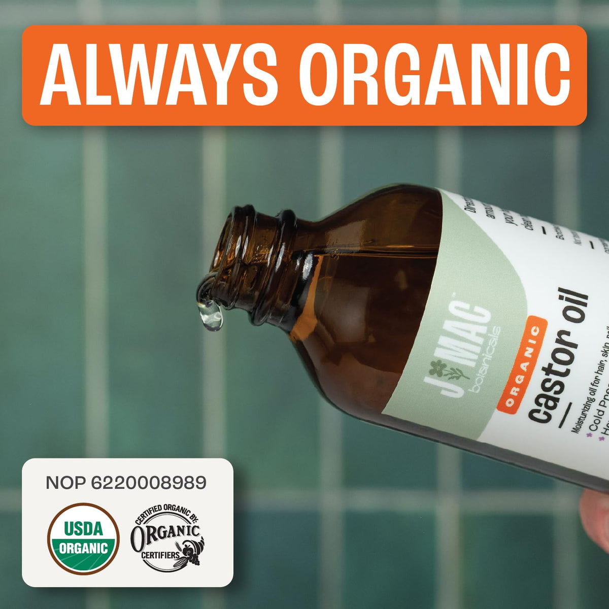 J MAC BOTANICALS bottle wrapped in protective packaging showing safe delivery benefit