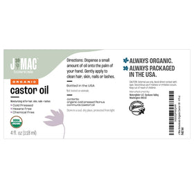 J MAC BOTANICALS bottle beside a ruler showing 4oz size and scale for routine planning