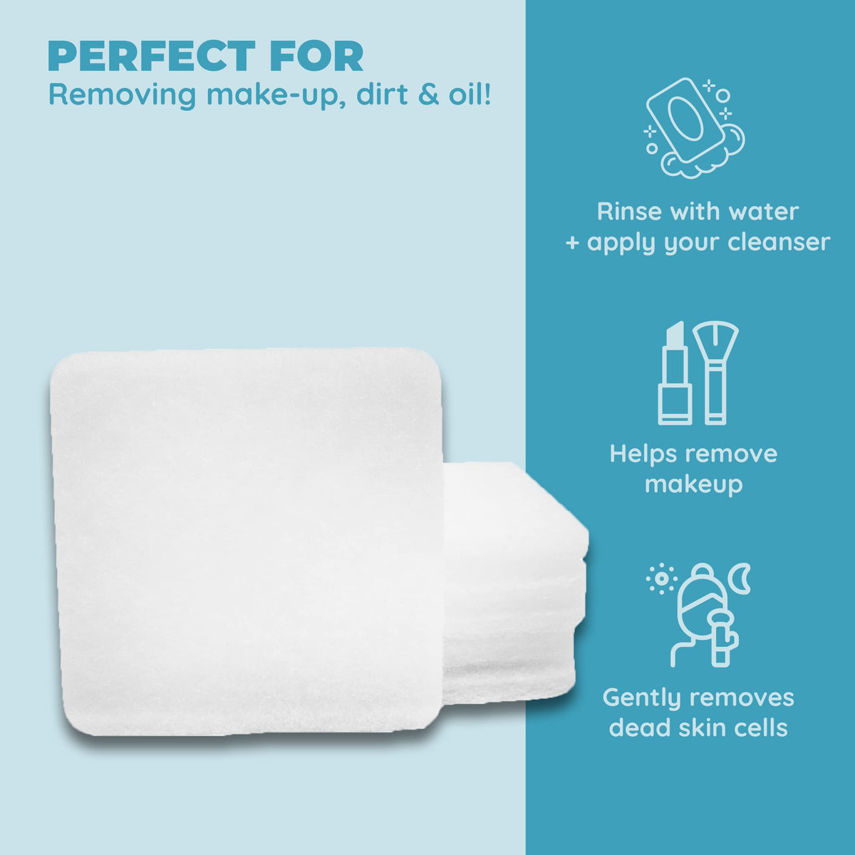 Jacent pad held in hand showing size for precise application