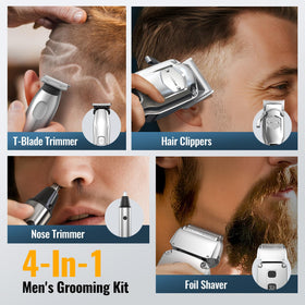 Jack & Rose nose trimmer detail showing rotary head for gentle, pull-free trimming of nose hair
