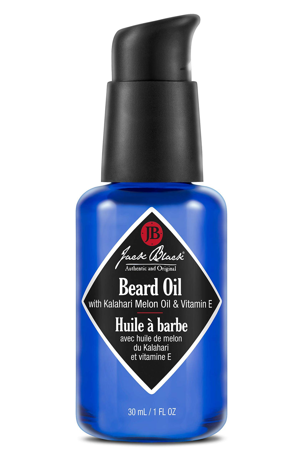 Jack Black front bottle view showing label and travel-friendly size benefit