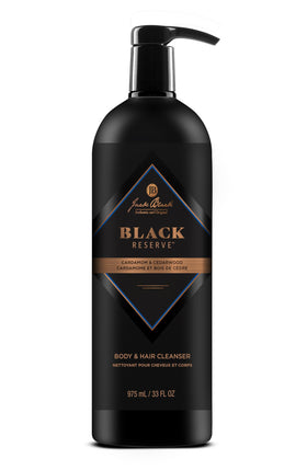 Jack Black front packaging showing bottle and cardamom cedarwood scent for easy identification