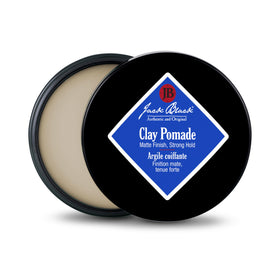 Jack Black clay pomade jar front label showing size and matte benefit