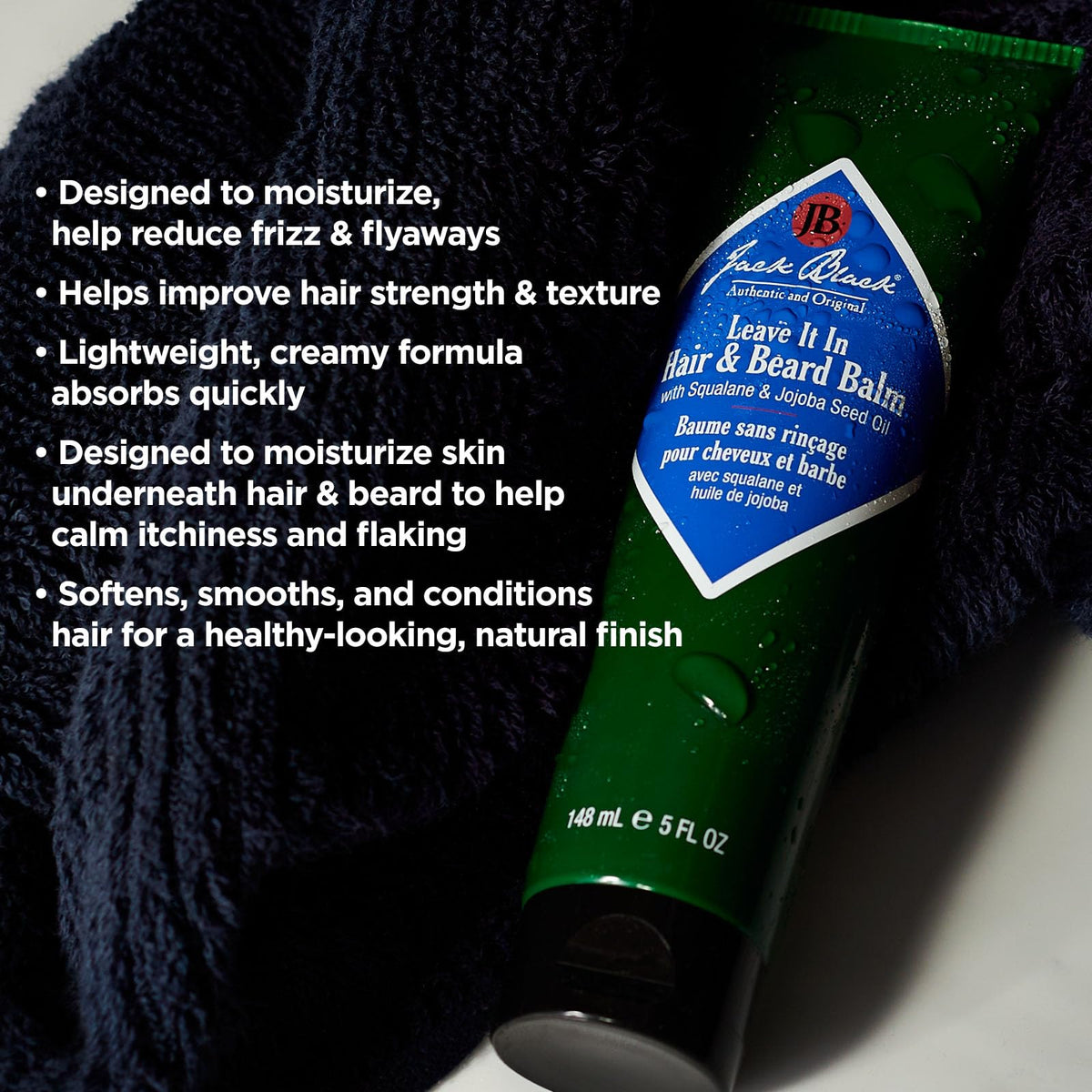 Jack Black ingredient label and directions highlighting clear usage information benefit
