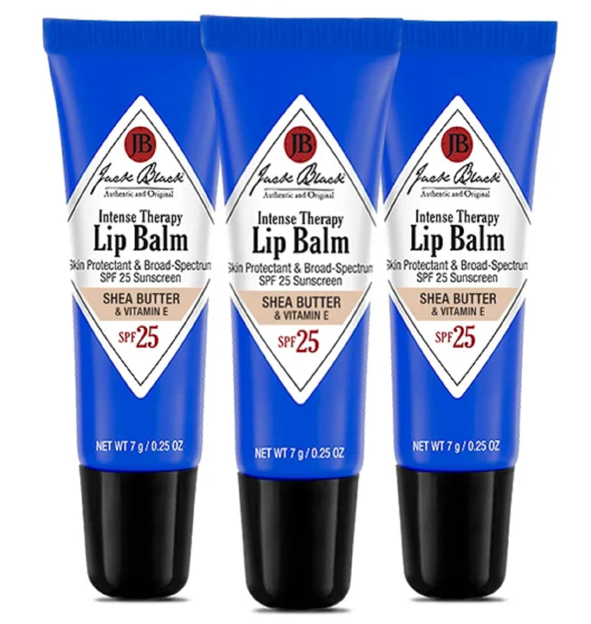 Jack Black front packaging showing three tubes and SPF benefit