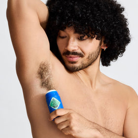 Jack Black applying JackZen Pit Boss stick underarm demonstrating easy, quick-dry use