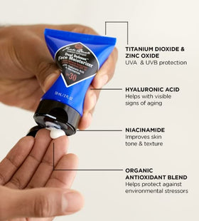 Jack Black on bathroom counter in morning routine supporting antioxidant care