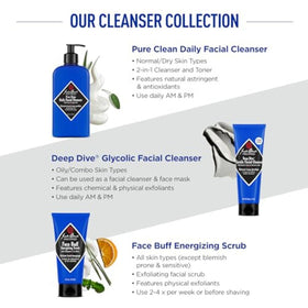 Jack Black being used in shower, effective pre-shave cleansing demonstrated