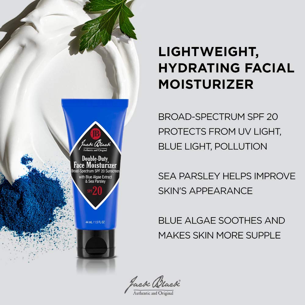 Jack Black texture close-up of cream absorbing into skin, shows lightweight hydration benefit