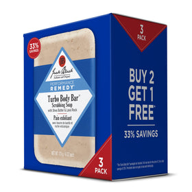 Jack Black Turbo Body Bar front packaging showing three 6 oz bars and benefits