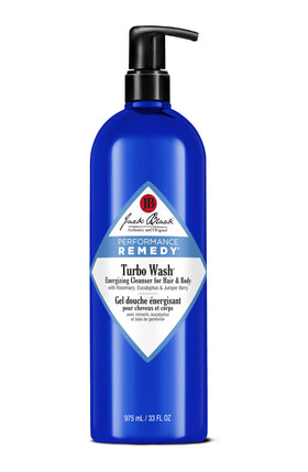 Jack Black Turbo Wash front label showing product and size benefit