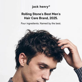 Jack Henry label close-up with organic lavender indicating natural scent benefit