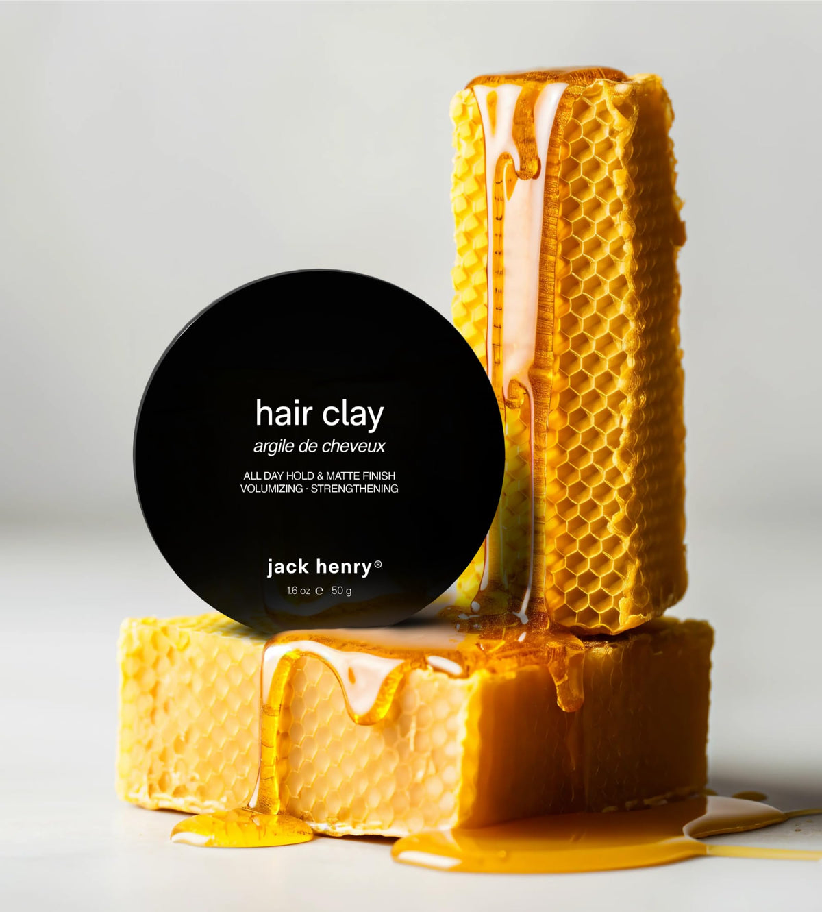 Jack Henry jar on bathroom shelf in lifestyle scene showing everyday grooming benefit