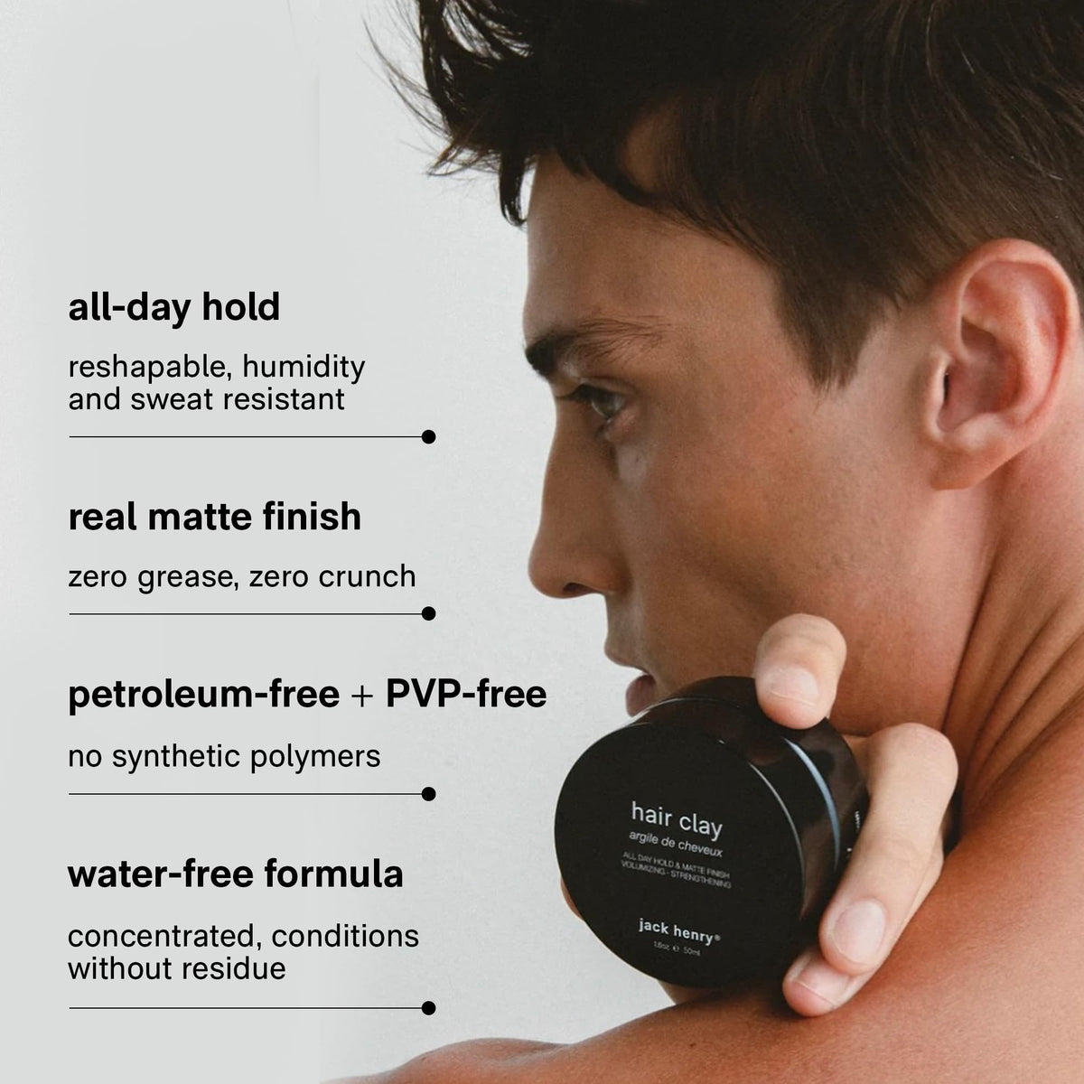 Jack Henry styling in use showing matte finish and flexible hold benefit