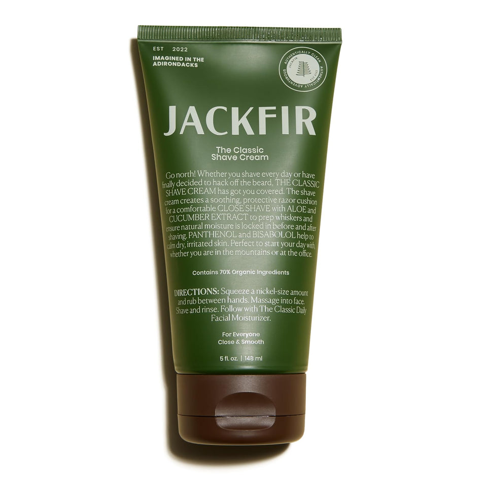 Jackfir front tube showing label and size with clear benefit