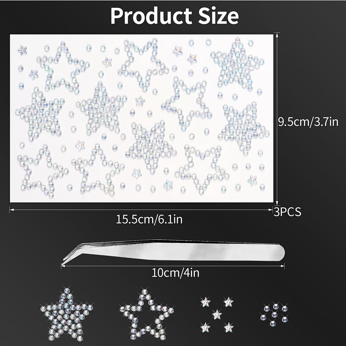 Jacnkb close-up of laser star gem facets, displays sparkle and reflective detail