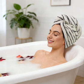 Jacquotha folded turban packed in bag showing travel-ready compactness and portability