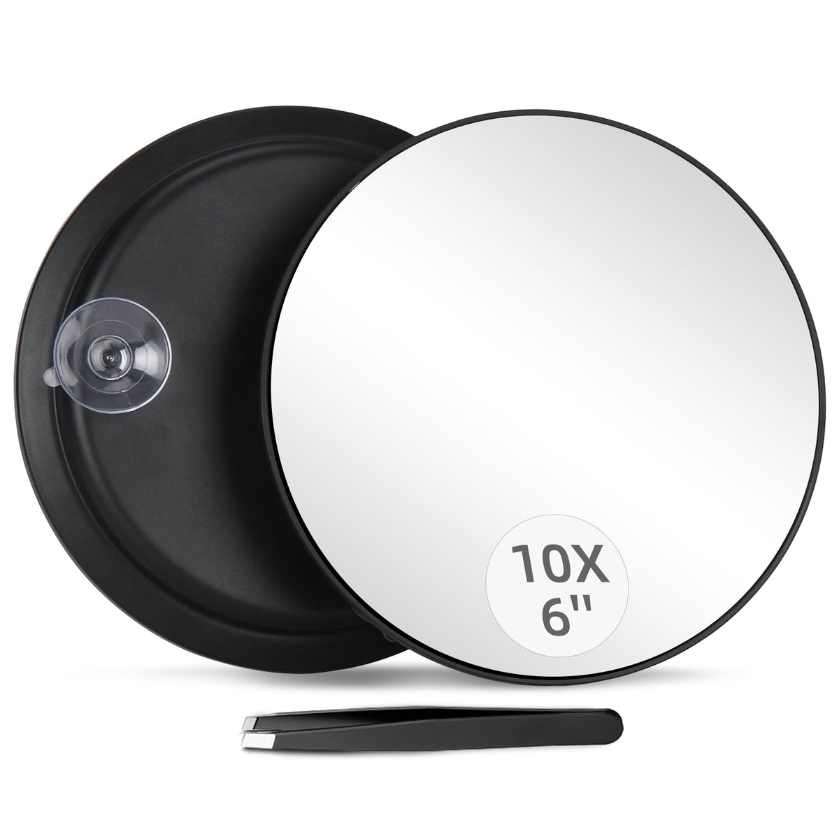 Jadazror front view of 6-inch 10X mirror showing clear detail benefit