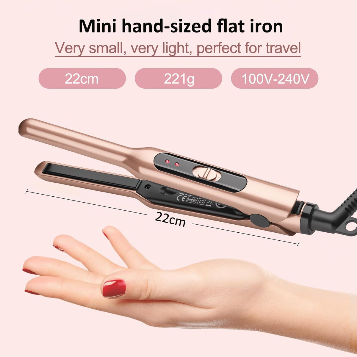 JAETON ultra-thin 0.3 inch plate close-up showing ceramic tourmaline surface for smooth finish