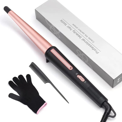 JAETON pink wand front view showcasing sleek barrel and handle benefits easy styling