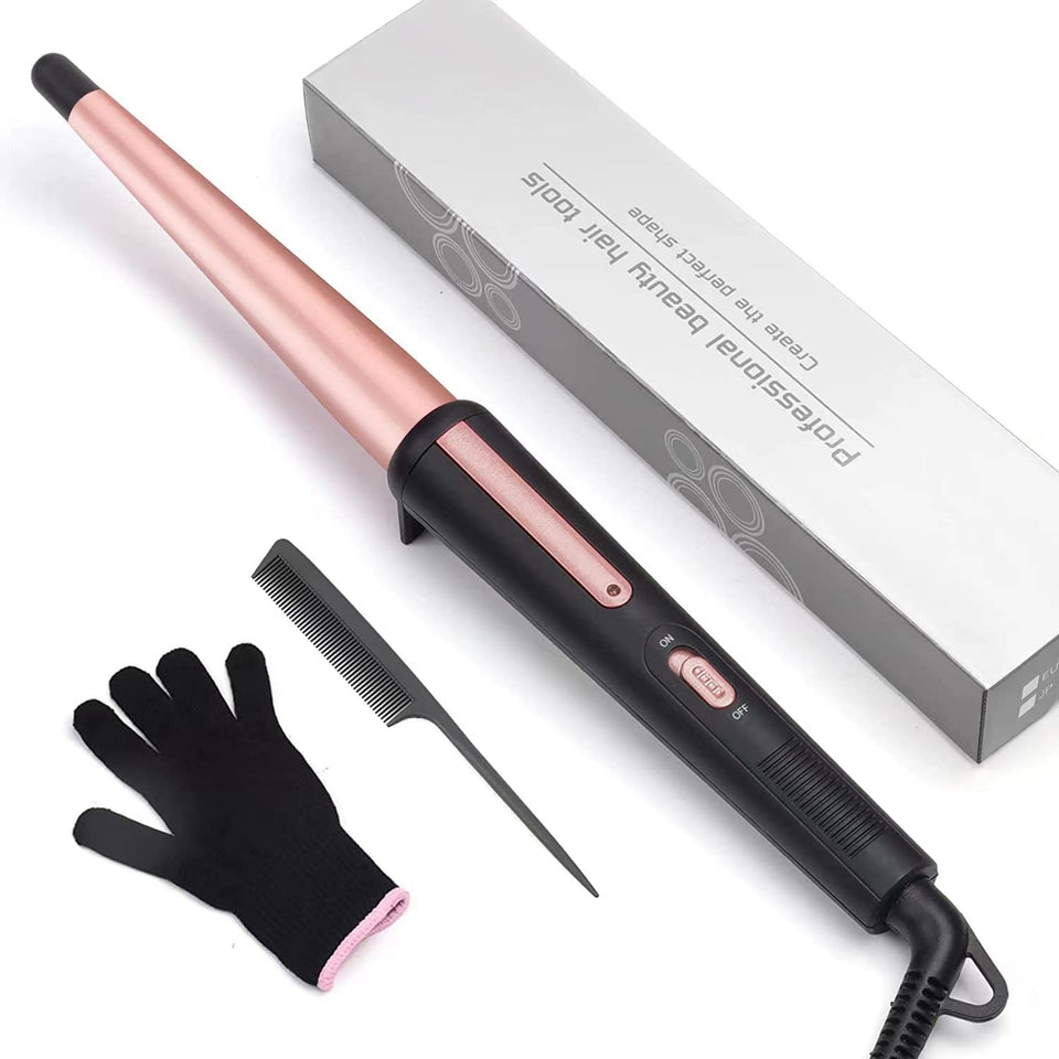 JAETON pink wand front view showcasing sleek barrel and handle benefits easy styling