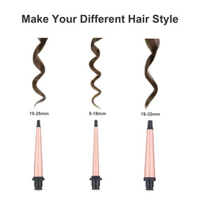 JAETON small conical barrel close-up for tight corkscrew curls and defined texture