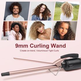 JAETON styling in use on short hair creating tight corkscrew curls for defined texture