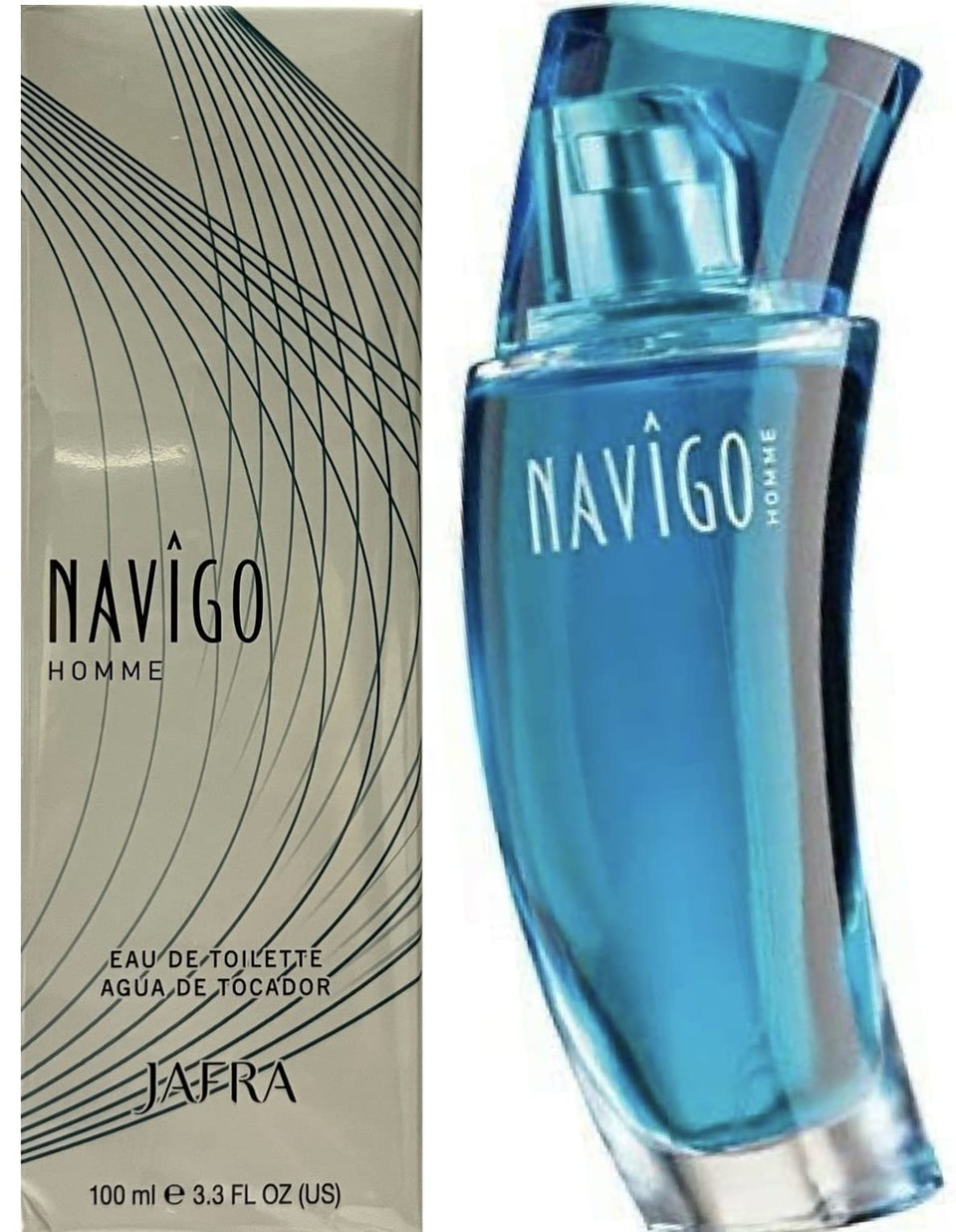 JAFRA Navigo Homme front bottle showing clean design and easy use