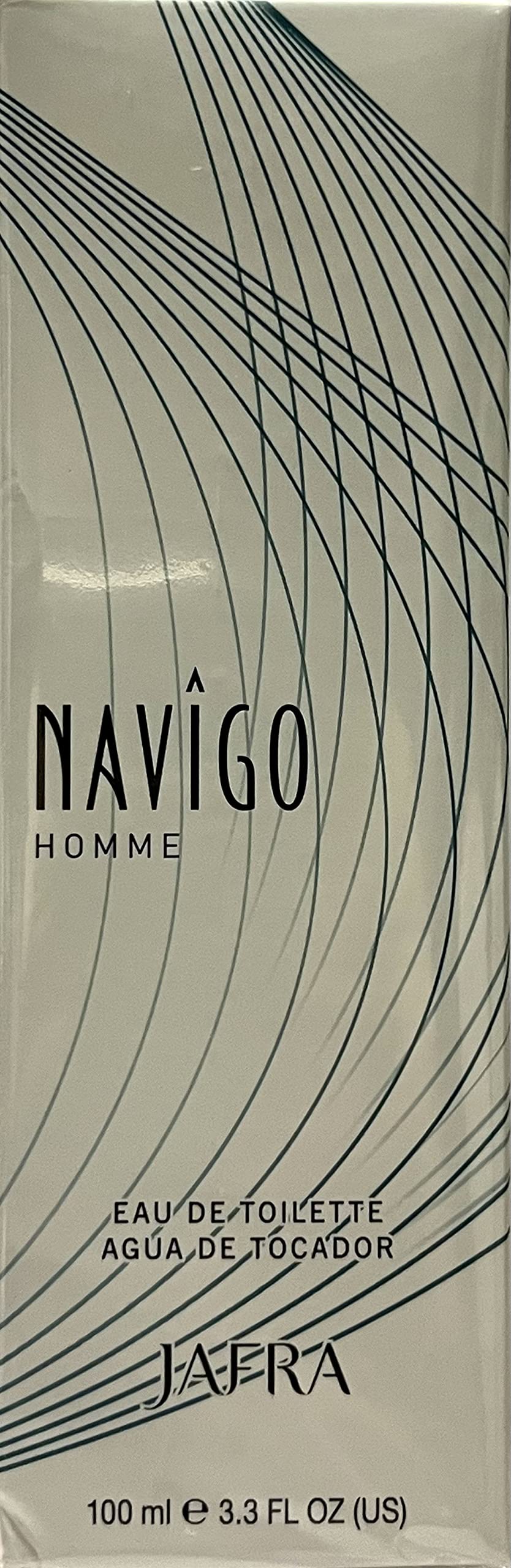 JAFRA Navigo Homme lifestyle use on dresser conveying fresh daytime wear