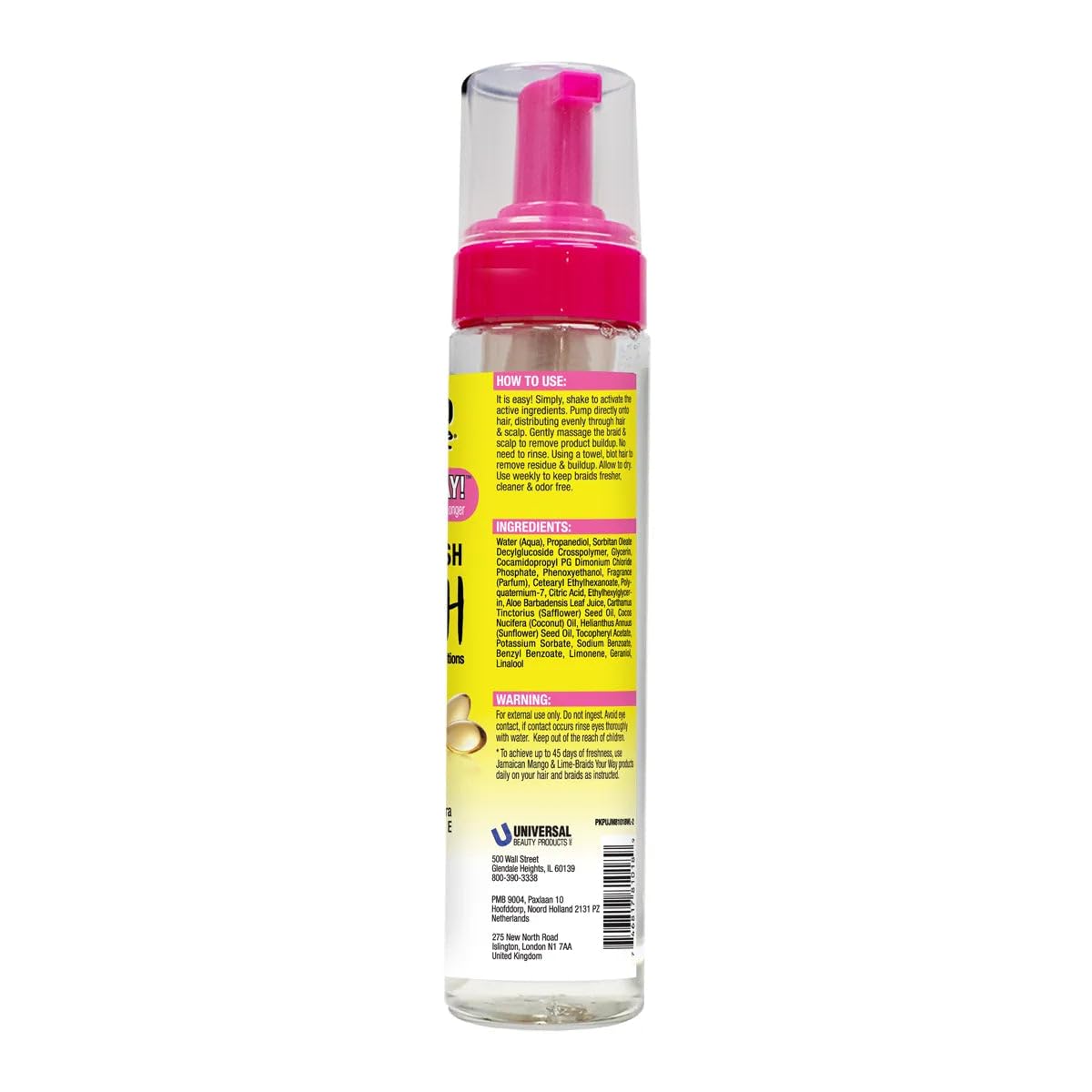 Jamaican Mango & Lime foam texture close-up demonstrating lightweight, non-greasy cleansing