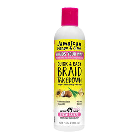 Jamaican Mango & Lime front bottle view showing product for faster braid removal