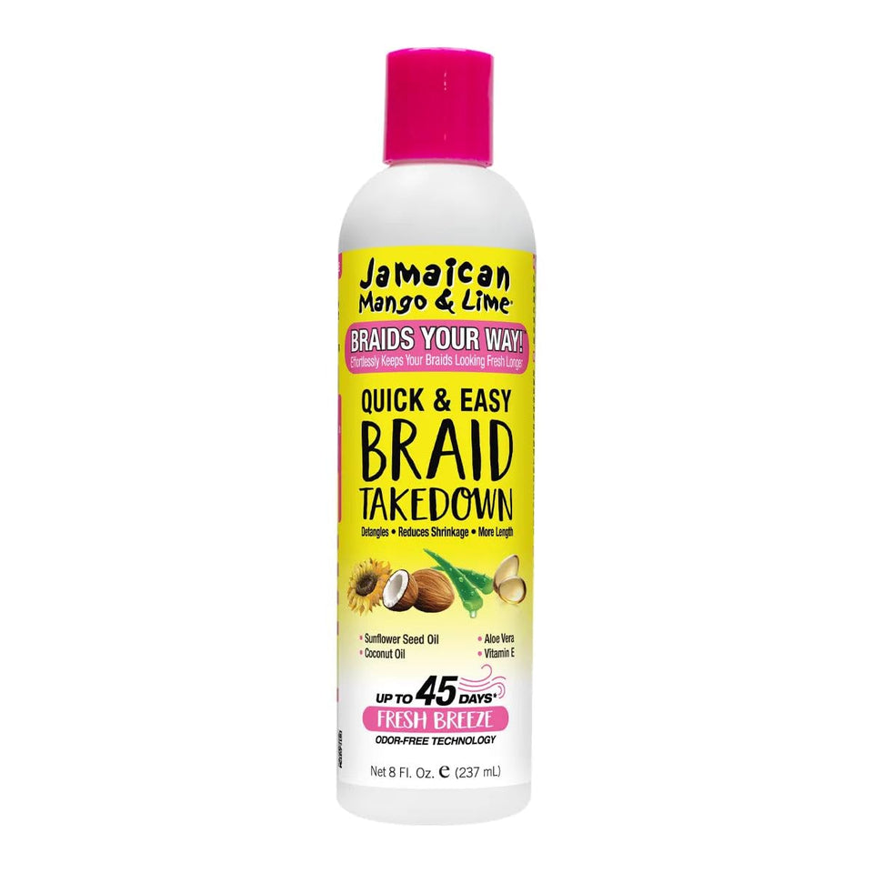 Jamaican Mango & Lime front bottle view showing product for faster braid removal
