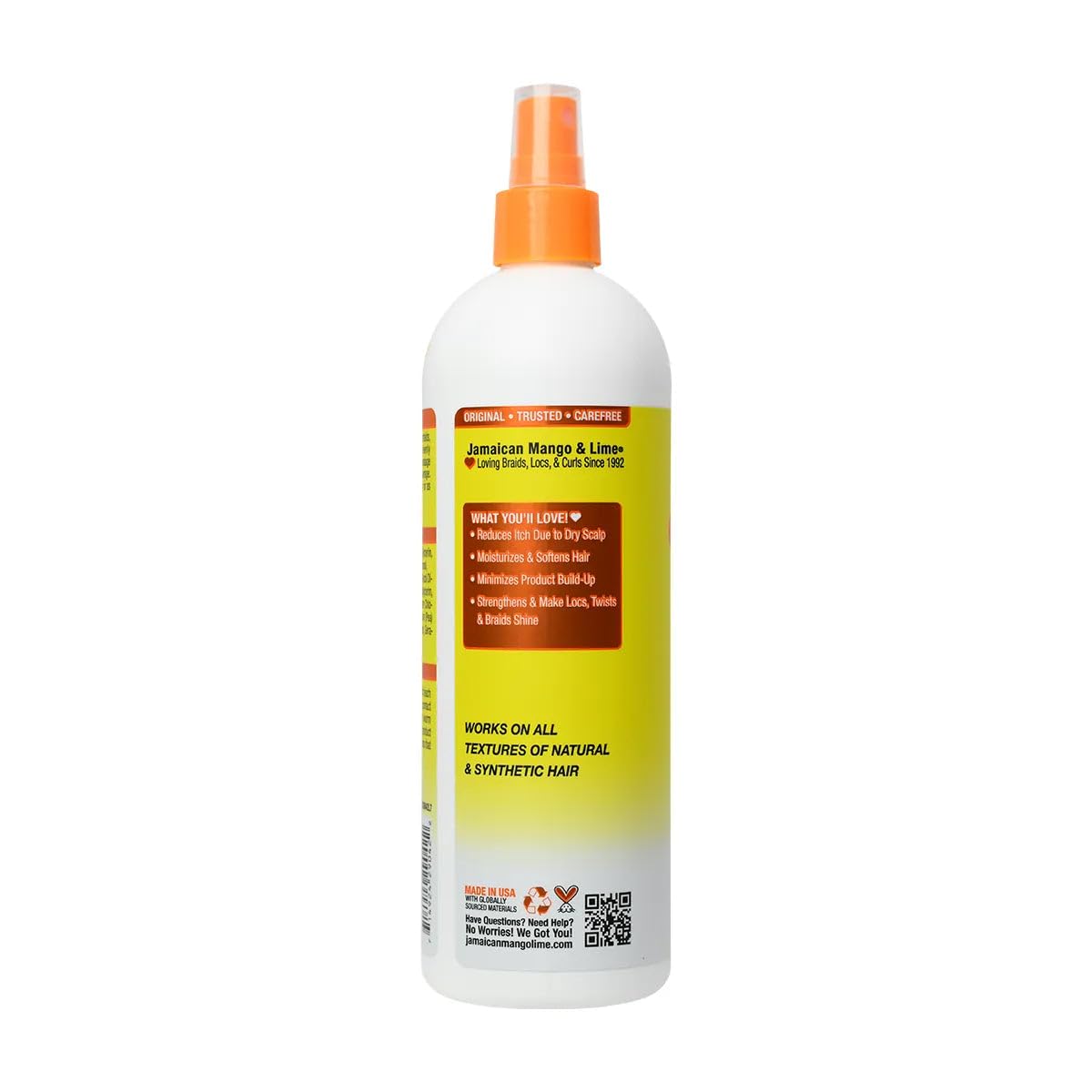 Jamaican Mango & Lime being applied to braided scalp showing quick relief benefit