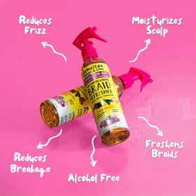 Jamaican Mango & Lime bottle in hand showing travel-friendly size and portability