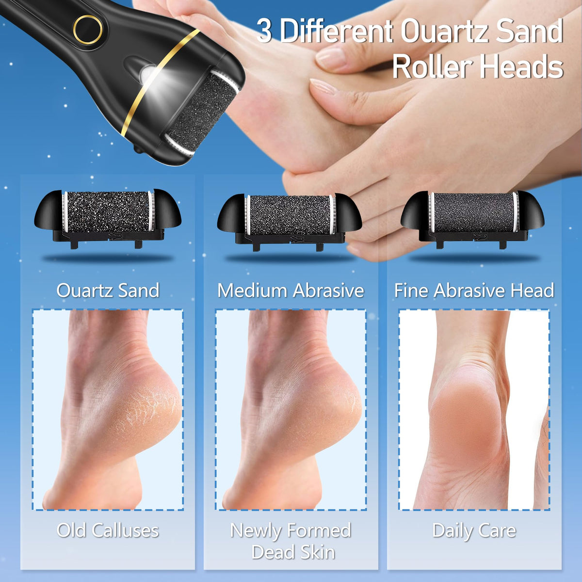 Jamestry handheld electric file in use demonstrating ergonomic grip benefit
