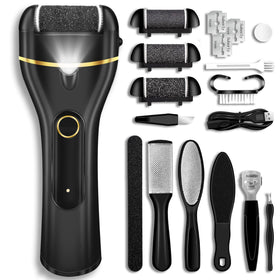 Jamestry front packaging showing device and included tools for complete foot care