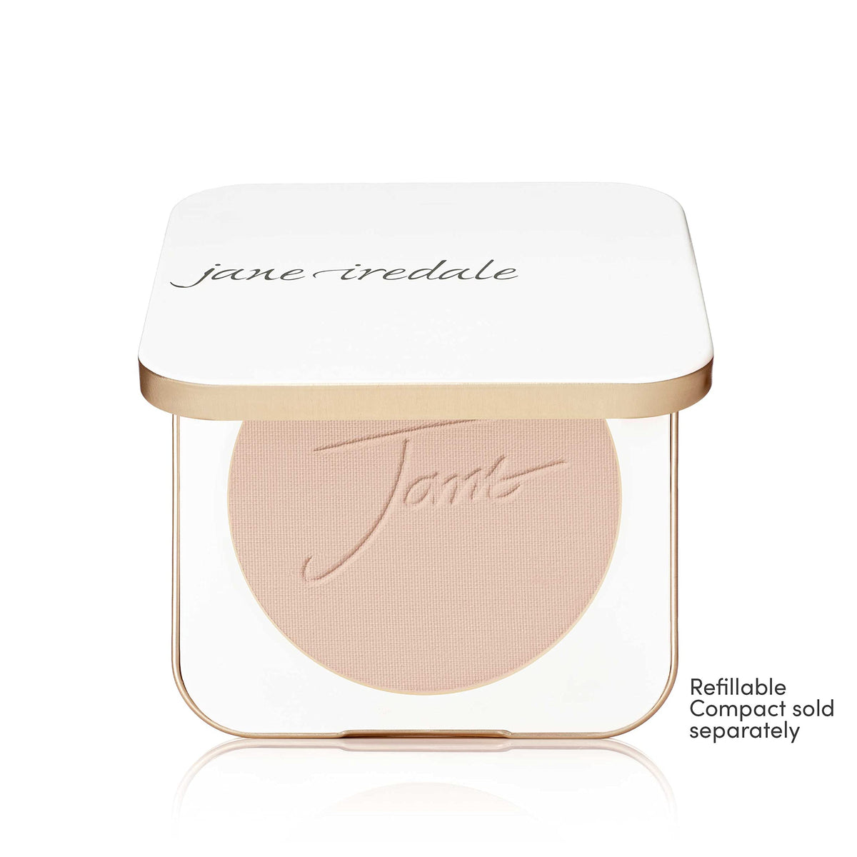 jane iredale brush picking up satin powder demonstrating buildable coverage application benefit